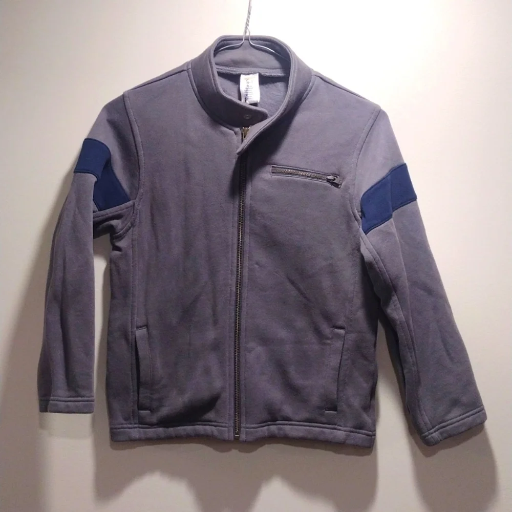 Gymboree Boys Zip-Up Jacket Size 5/6 – Blue & Gray Long Sleeve | Kids Outerwear